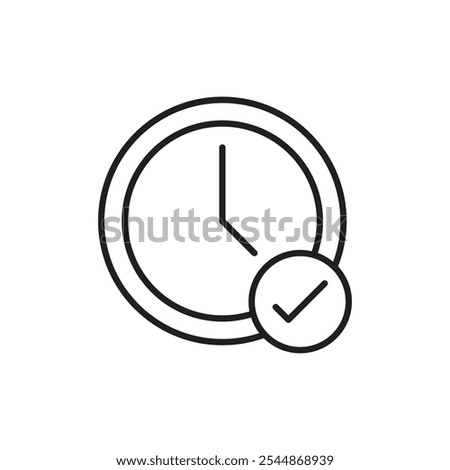 Save time icon Outline vector for web ui