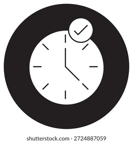 Symbol "Zeit sparen", Smart Time Management, Produktivitätssteigerung, schnelle und einfache Lösungen, Vektorgrafik