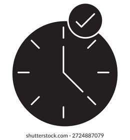 Symbol "Zeit sparen", Smart Time Management, Produktivitätssteigerung, schnelle und einfache Lösungen, Vektorgrafik