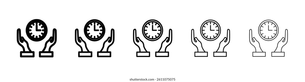 Save time icon Symbol mark in Outline style