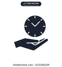 save time icon symbol template for graphic and web design collection logo vector illustration