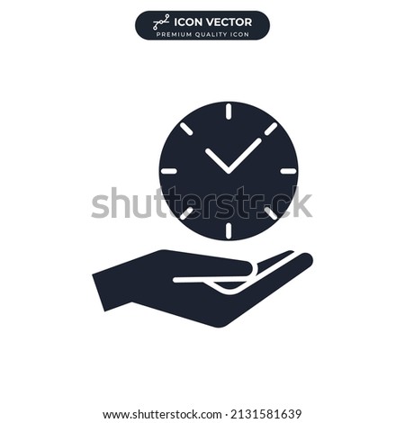 save time icon symbol template for graphic and web design collection logo vector illustration