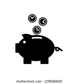 save time icon symbol vector. on white background