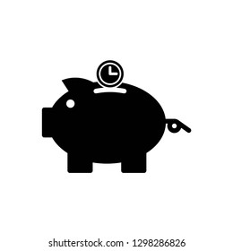 save time icon symbol vector. on white background