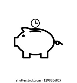 save time icon symbol vector. on white background