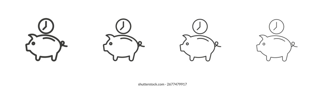 Symbol Zeit sparen. Vektorgrafik einzeln.
