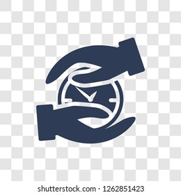 Save time icon. Trendy Save time logo concept on transparent background from Human Resources collection