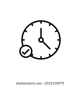 Icono de Ahorra tiempo. Ilustración vectorial. estilo de línea. EPS 10