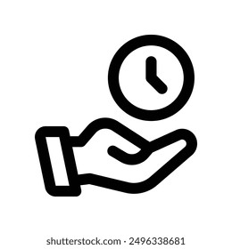 save time icon. vector line icon for your website, mobile, presentation, and logo design.