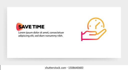 SAVE TIME AND ILLUSTRATION ICON CONCEPT
