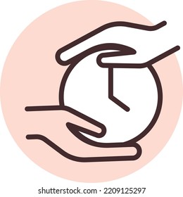 Save time, illustration, vector on white background.