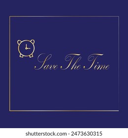 Save the time ink writing in modern calligraphy style. Text lettering for wedding card. One color phrase brush calligraphy. Vector isolated on white.
