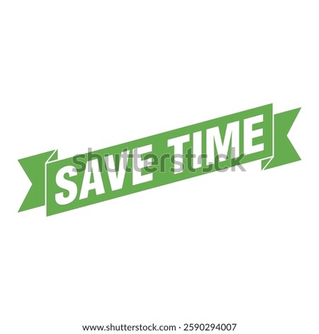 Save Time Letter Rubber Stamp Template