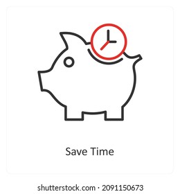 Ahorrar Tiempo O Tiempo Es Dinero Concepto Icono