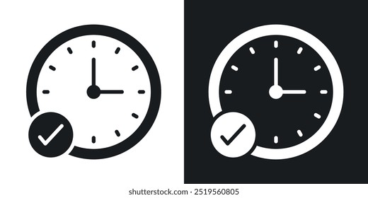Save timeline vector icon set in solid and outline style.
