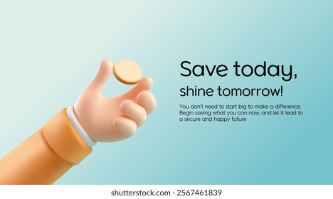 Save Today, Prosper Tomorrow,detailed illust
