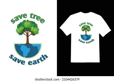 guardar el árbol guardar el diseño de la camiseta 