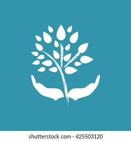 Save tree Icon. Eps-10.