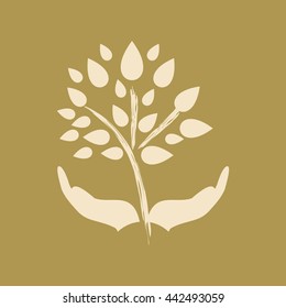 Save Tree Icon. Eps-10.