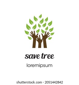 guardar el logotipo del árbol o el diseño de la plantilla de símbolos