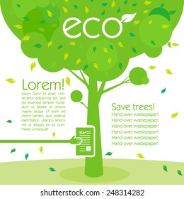 Save The Trees. Concept Of Environmental Poster