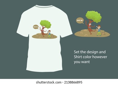 Shirt-Design für Mann und Frau speichern