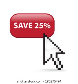 Save Twenty Five Percent Button Click