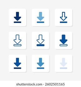 save UI isolated icons set