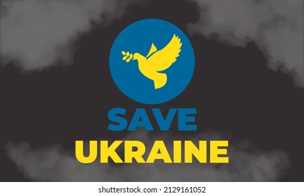 Save Ukraine. Ukraine flag praying. Pray For Ukraine peace. Stop the war against Ukraine. Vector illustration EPS 10