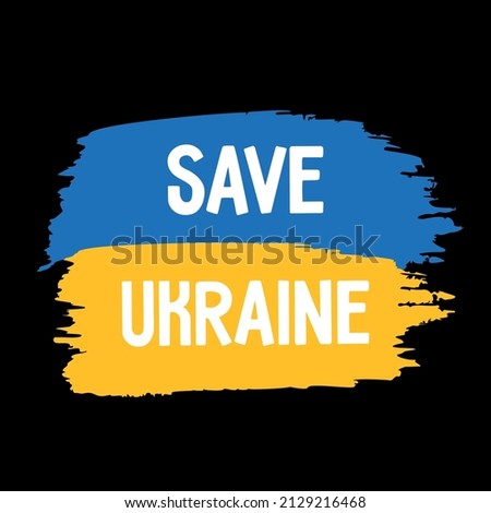 Save Ukraine. Pray for Ukraine. International protest - Stop Russian aggression against Ukraine. Vector illustration. Pray for peace Ukraine Vector flat illustration