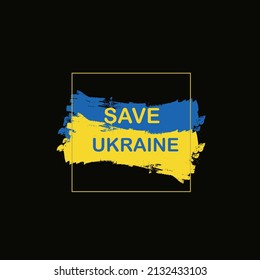 Save ukraine vector illustration - stop war