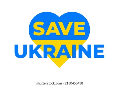Save Ukraine. Vector isolated on white background