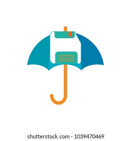 Save Umbrella Logo Icon Design