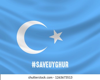 save Uyghur vector Illustration