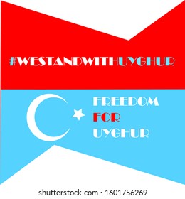 Save Uyghur vector Illustration. Uyghur people and the world. Uyghur people been discriminate by their government. Freedom  from discrimination. We stand with Uyghur poster design. symbol of humanity 