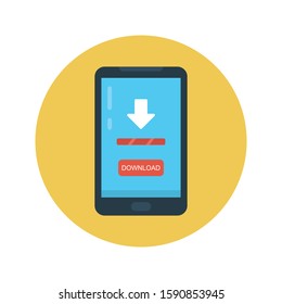 save vector flat color line icon 