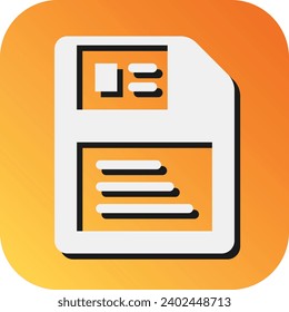 Save  Vector Glyph Gradient Background Icon For Personal And Commercial Use.
