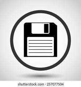 Save vector icon - black illustration