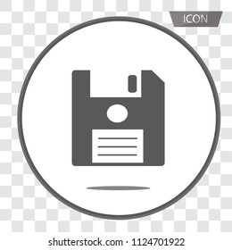 Save vector icon, floppy disk vector icon , save symbols isolated on transparent background.