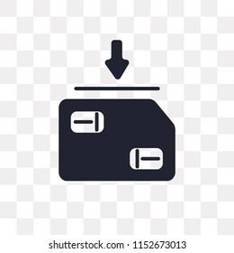 Save vector icon isolated on transparent background, Save logo concept