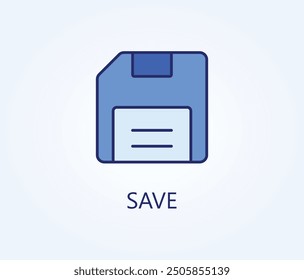Guardar Vector, icono o logotipo símbolo ilustración