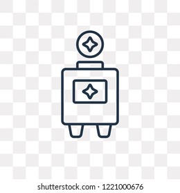 Save vector outline icon isolated on transparent background, high quality linear Save transparency concept can be used web and mobile