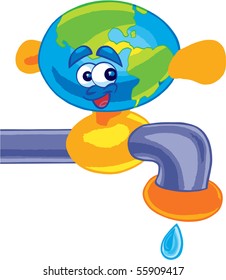 save water cartoon Images, Stock Photos & Vectors | Shutterstock