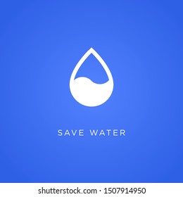 Save Water Banner Concept Drop Flat Stock Vector (Royalty Free ...