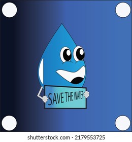 Save Water Cartoon Icon Vector Emoticon