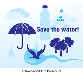 Save the water - concept