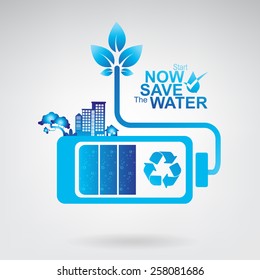 Save The Water concept