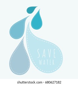 Save The Water Concept with copy space.