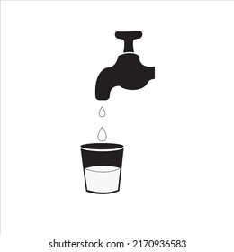 concepto de ahorro de agua, concepto de agua potable, signo de llenado de agua