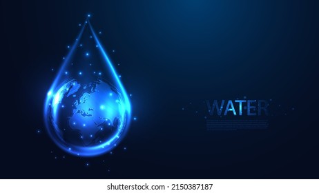 Save water concept of ecology.  World water day